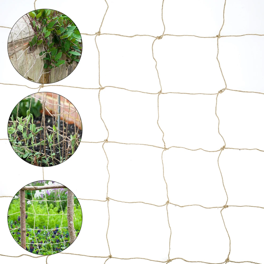 Jute Plant Support Netting Low Entanglement Climbing Mesh Trellis Twine