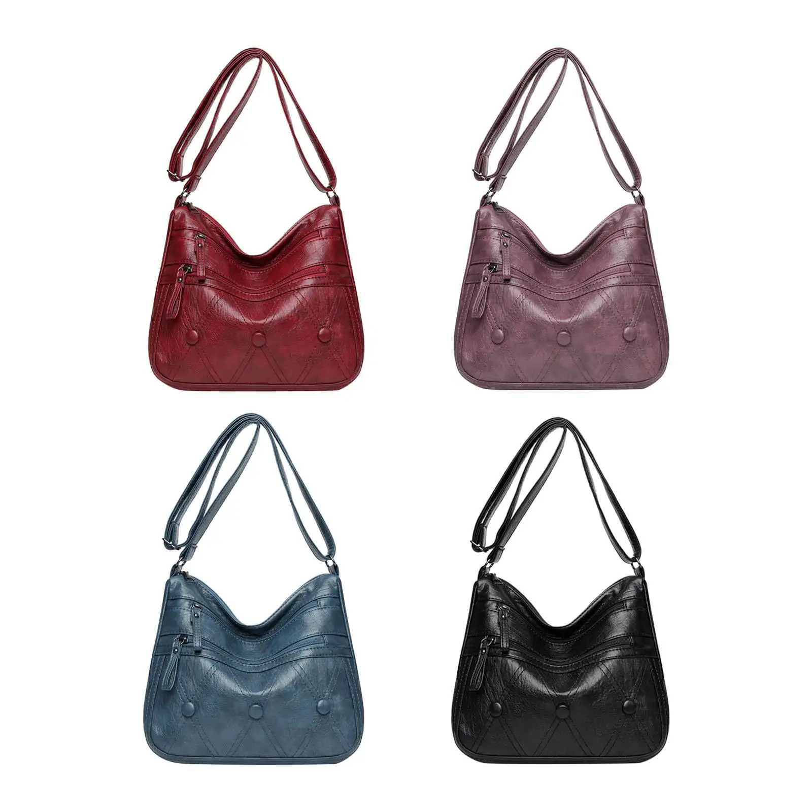 

Shoulder Bag for Women Purse Adjustable Shoulder Strap Soft PU Leather Multi Pockets Handbag