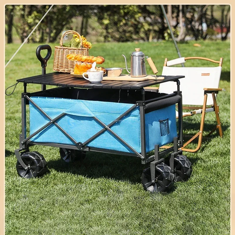 Portable Garden Carts Beach Car Creative Foldable Cart with Wheels Outdoor Camping Cart Garden Supplies Home Shopping CartstLN