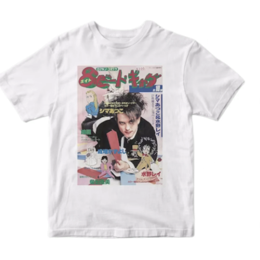 The Cure Vintage Tee Japanese Magazine 80S Cover Robert Smith Maglietta Oversize Unisex