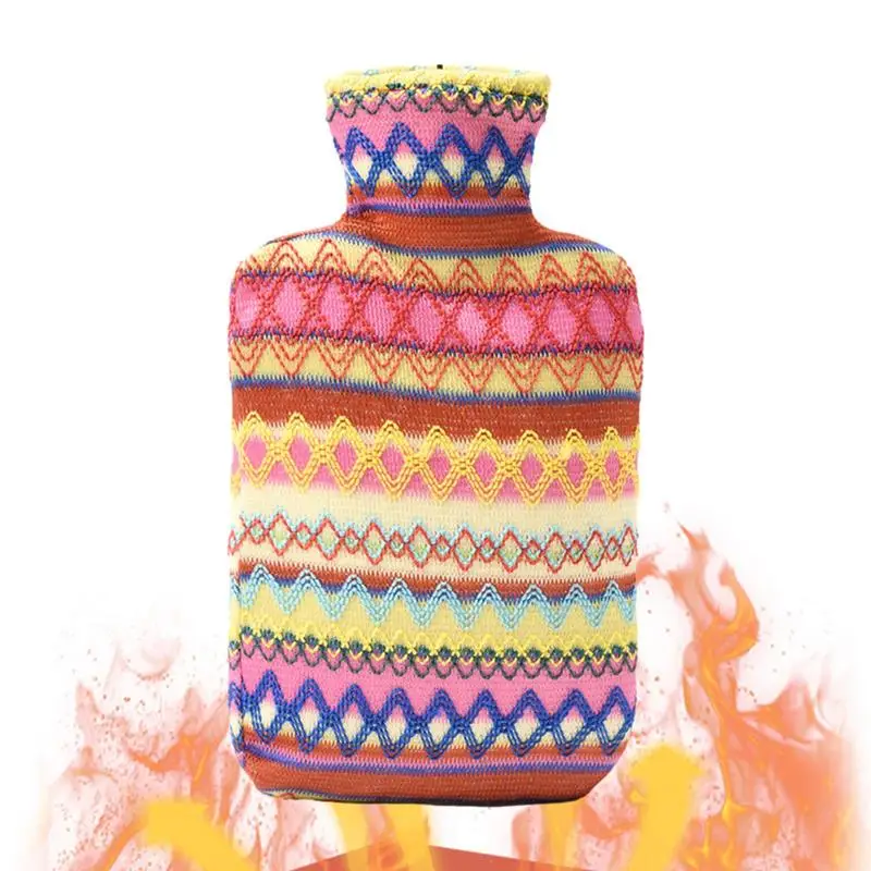 

2L Hot Water Bottle Hot Water Bag Safe Warm Water Bag With Cover Winter Water Heating Pad Warm Belly Instant Hot Pack for Cramps