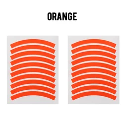 Reflective Tire Sticker Set for Kids' Balance Bikes - Safety Wheel Decals and Accessories (2-Pack) (2pcs Orange)