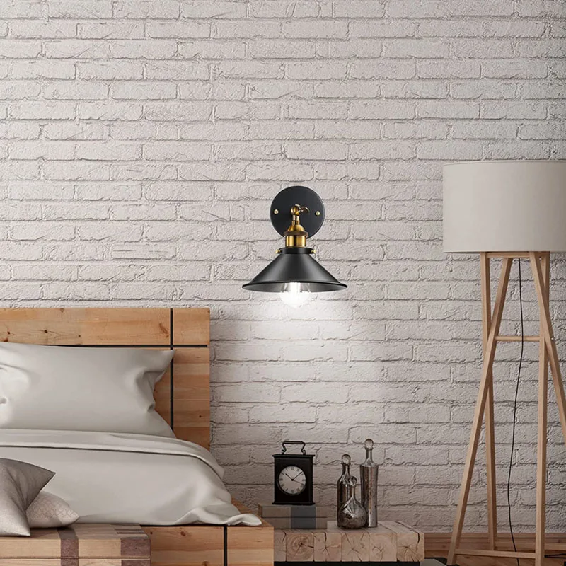 Vintage Wall Lamp E27 Base Industrial Wall Sconces AC90-260V Light for Indoor Lighting Adjustable Retro Loft bedroom light, wall light