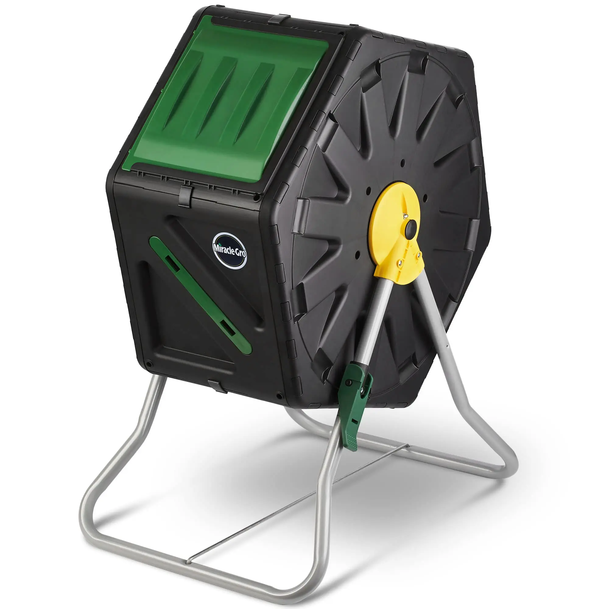 

Miracle-Gro Small Composter - Compact Single ChamberCompost Bin Heavy Duty – UV Protected Turning Barrel Tumbling Composter