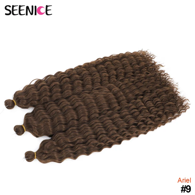Ariel Curl Deep Wave Twist Crochet Hair Natural Synthetic Afro Curls Crochet Braids Ombre Braiding Hair Extensions For Women 9