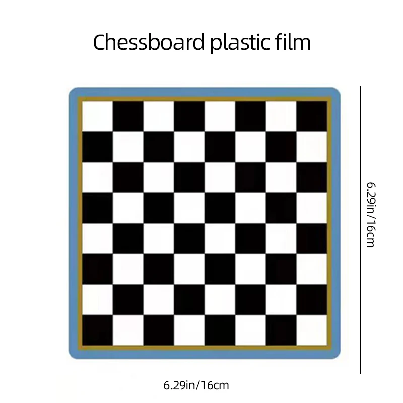6.3 inch chess set, equipped with plastic film chessboard and portable metal box chessboard game, adult and child tabletop game 5