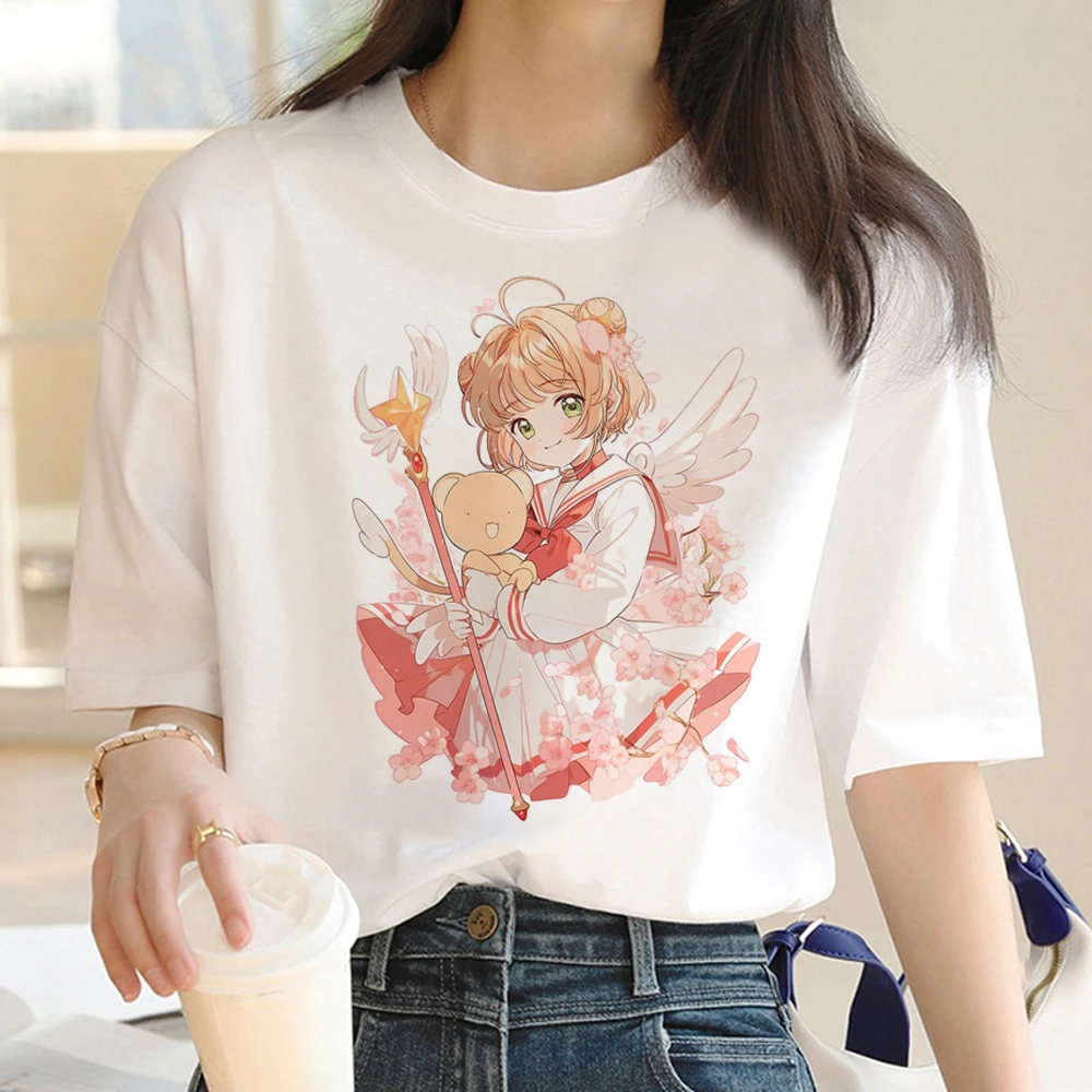 

Cardcaptor Sakura tshirt women anime graphic designer Tee female anime clothing