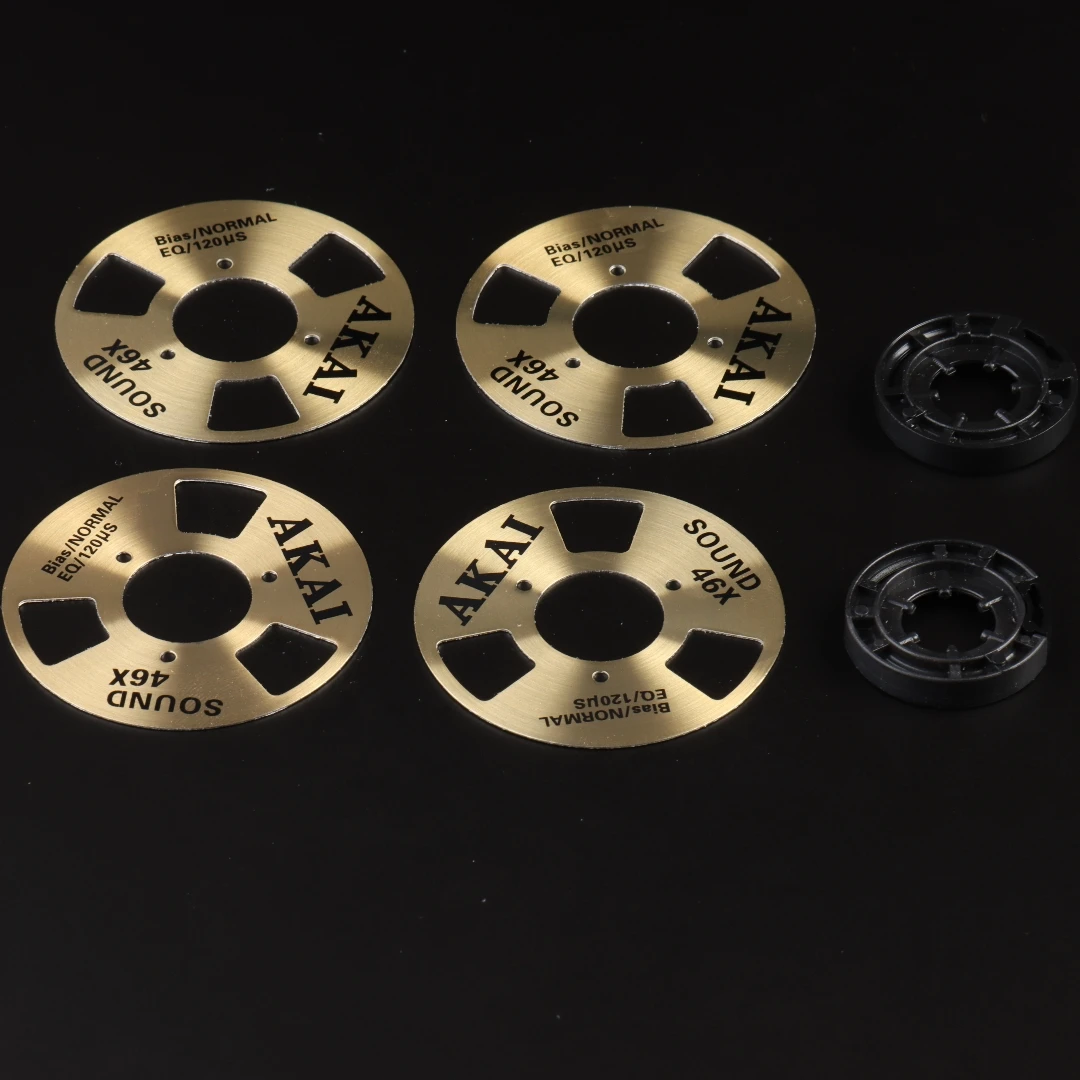 Reel To Reel Cassette Homemade Metal For Cassette Tape (Pack of 4 Reels + 2 Wheel)