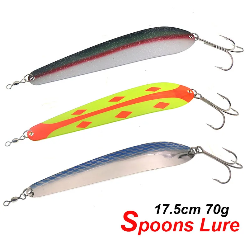 70gBigSpoonsLureHardBaitSpinnerSpoonsMetalSinkingWobbler