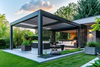 Factory Customize Gazebo Garden Electric Sun Shutter Aluminium Pergola Modern Pavilion Outdoor Motorized Louver Roof Pergola 1