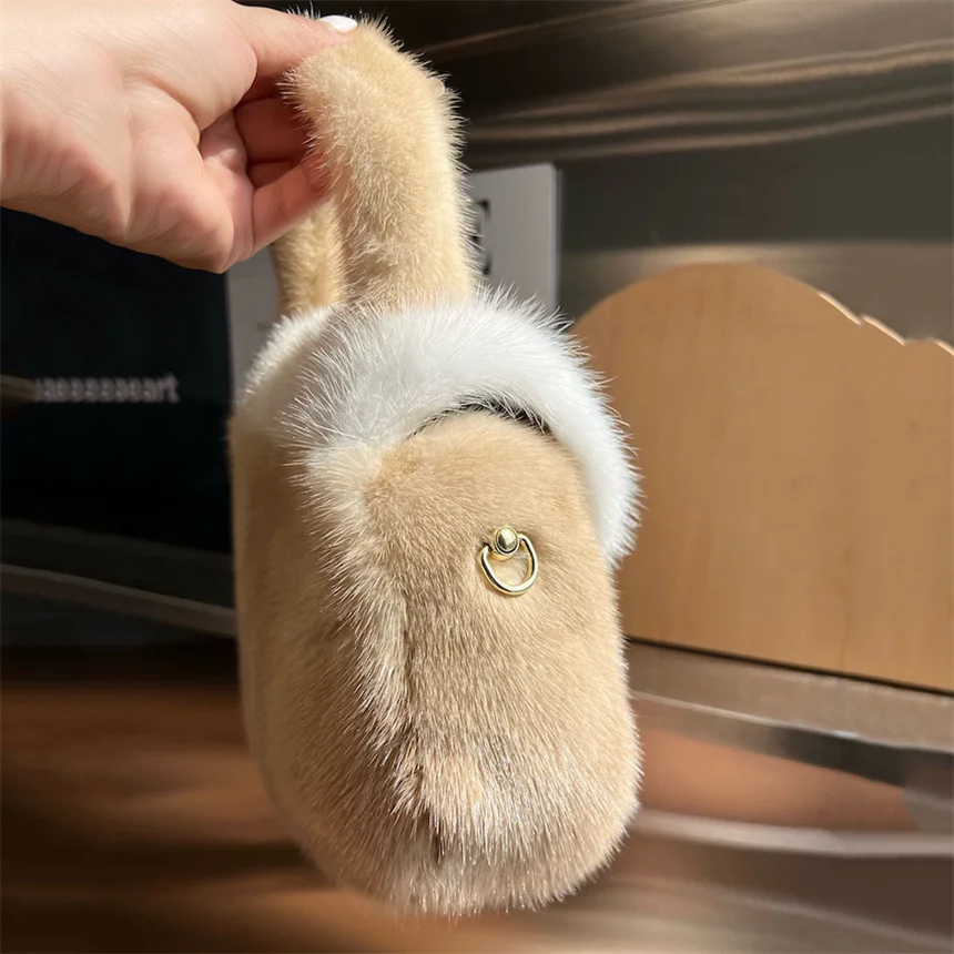 Luxury Designer Fur Bag 2024 Mink New Small Handbag Female