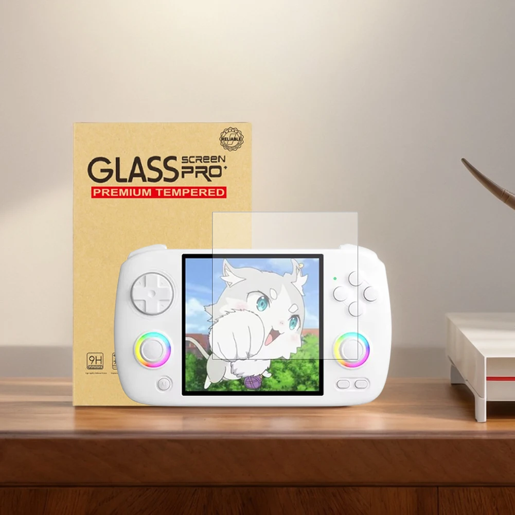 9H HD Portable Game Console Screen Protector Film Anti-Scratch Tempered Film High Touch Sensitivity for Anbernic RG CubeXX