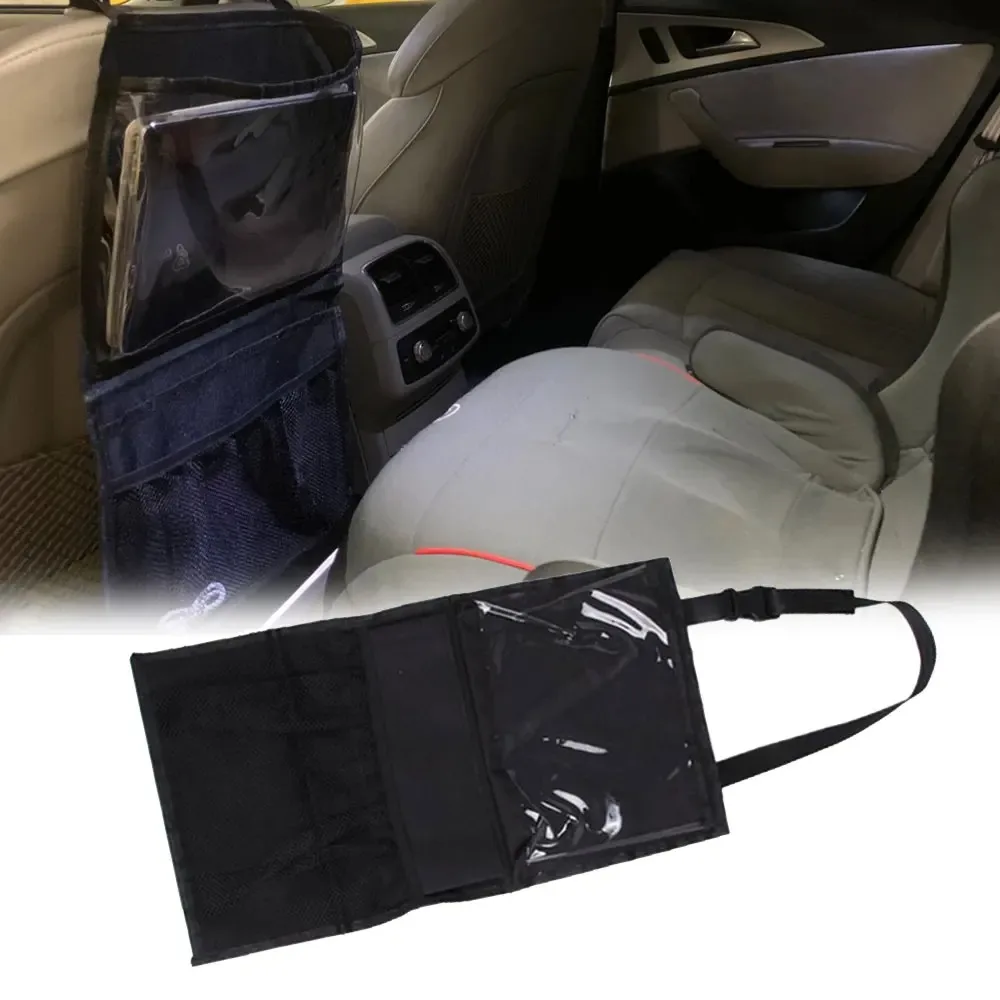 Baby Safe Car Seat Organizer Multi Pocket Hanging Storage Bag with Hooks for iPad Tablet Travel Auto Accessories