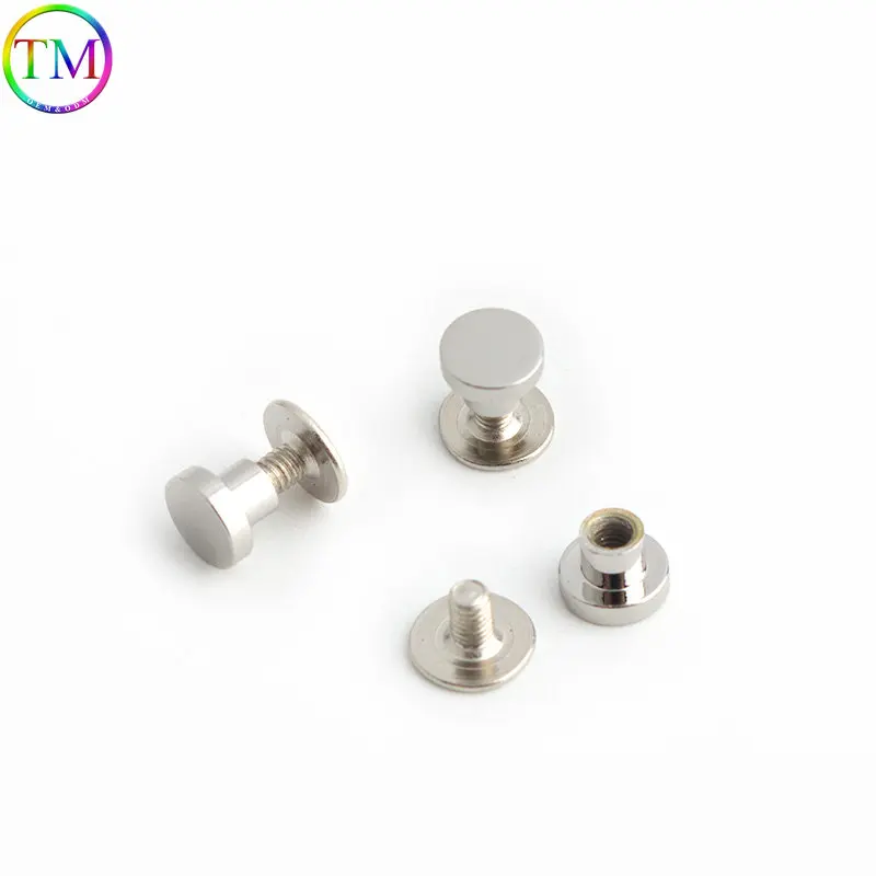 6mm  8mm 14mm Metal Binding Chicago Screw Nail Rivets Studs Bolt Round Nail Bolt Belt Strap Head For Leather Bag Wallet Craft