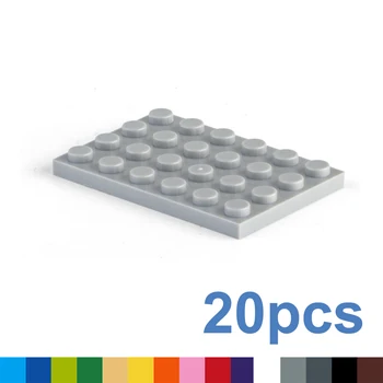 20pcs DIY Building Blocks Thin Figures Bricks 4x6 Dots 12Color Educational Creative Compatible With Brand Toys for Children 3032 1