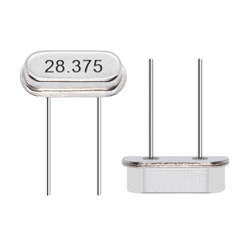 (10PCS) HC-49S 28.375M 28.375MHZ Direct Plug Passive Crystal Resonator DIP-2 20PF 10PPM Quartz Crystal
