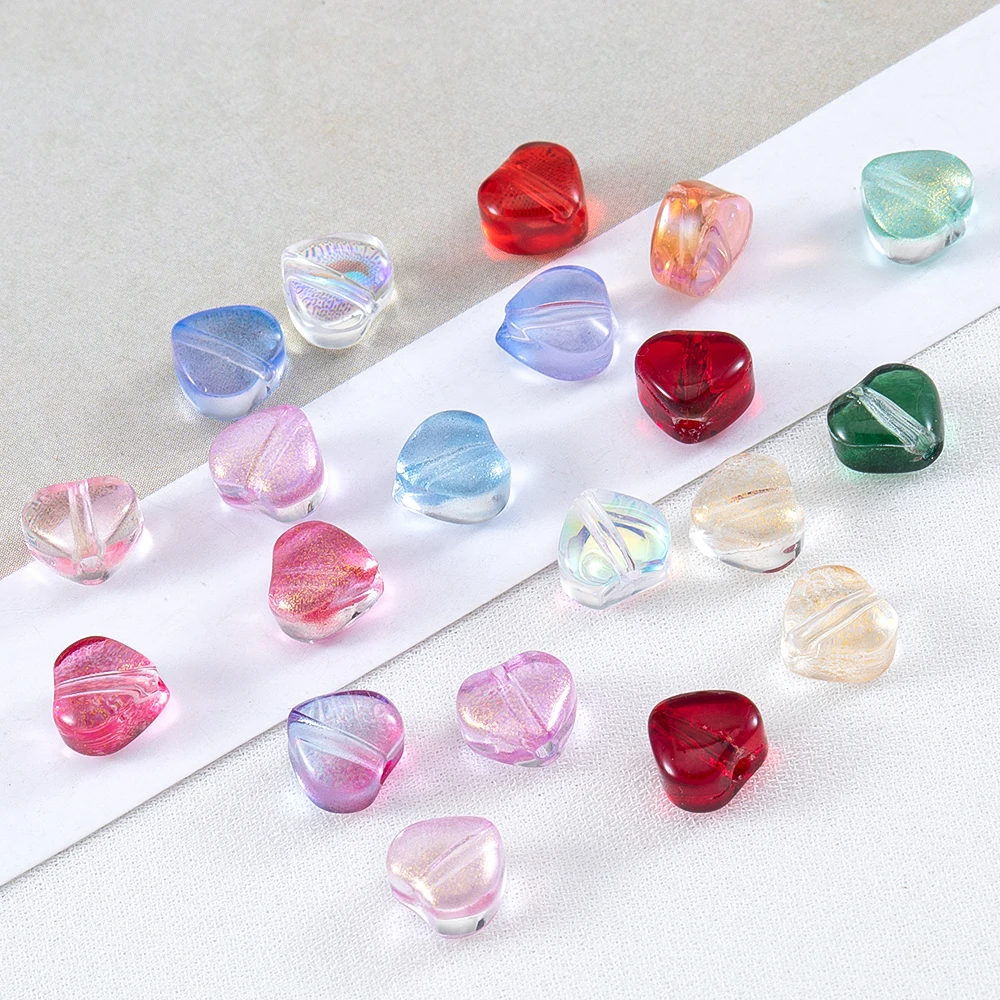 20 Stück AB-Farben-Herzperlen, 6 mm, rotes tschechisches Glas, lose Distanzperlen für DIY-Ohrringe, Halsketten, Schmuckherstellung, Haarnadel-Zubehör – Detail 5