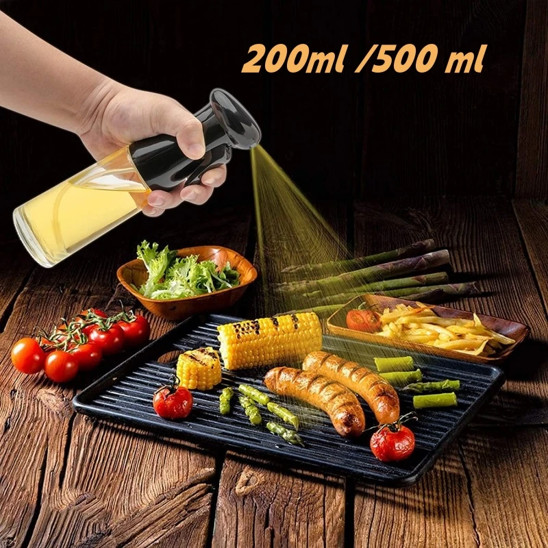 200/500ml Spray Bottle Home Kitchen Cooking Oil Dispenser Camping BBQ Spray Bottle Multi-Function
