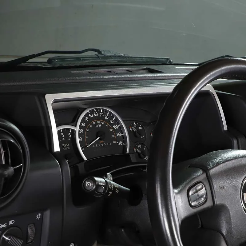 

1 PCS For Hummer H2 2003-2007 Car Console Dashboard Display Frame Decoration Cover Trim Stainless Steel Silver Car Accessories