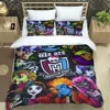 Monster High Cartoon Printed Bedding Sets Exquisite Supplies Set Duvet Cover Bed Comforter Set Bedding Set Luxury Birthday Gift 2