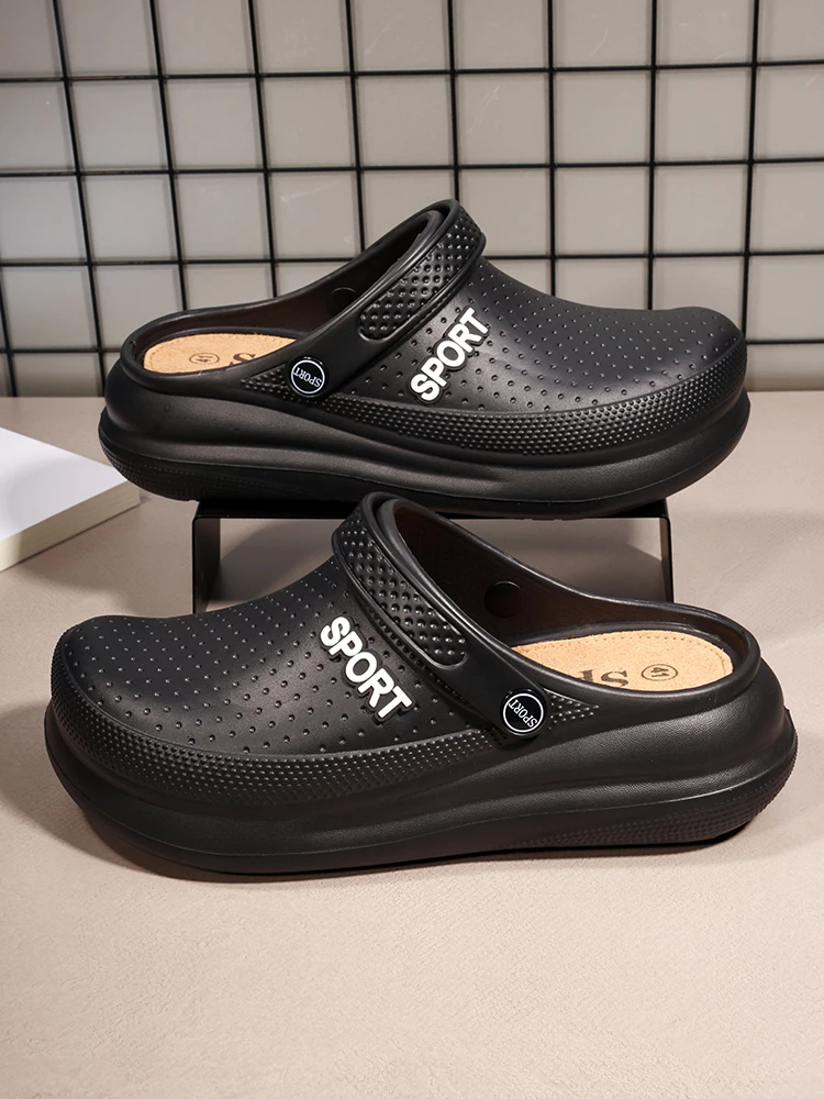 ثقب أحذية الرجال الصيف خفيفة الوزن إيفا الاتجاه المنزل الصنادل قباقيب أحذية الرجال باوتو النعال في الهواء الطلق الصنادل المريحة حجم 39-45