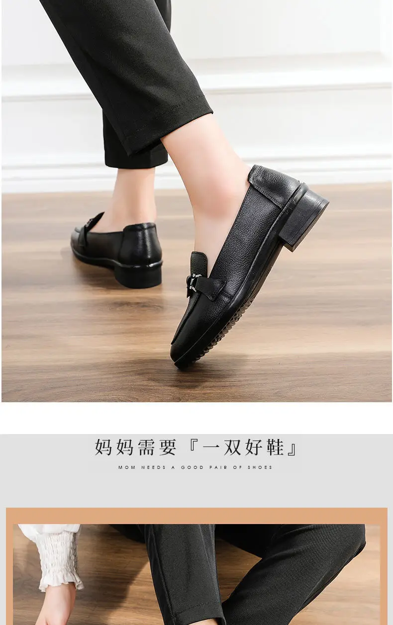 Women Vulcanize Shoes Ladies Vintage Leisure Footwear Ladies Shoes Round Head Solid Color Soft Sole Leather Stitching Durable
