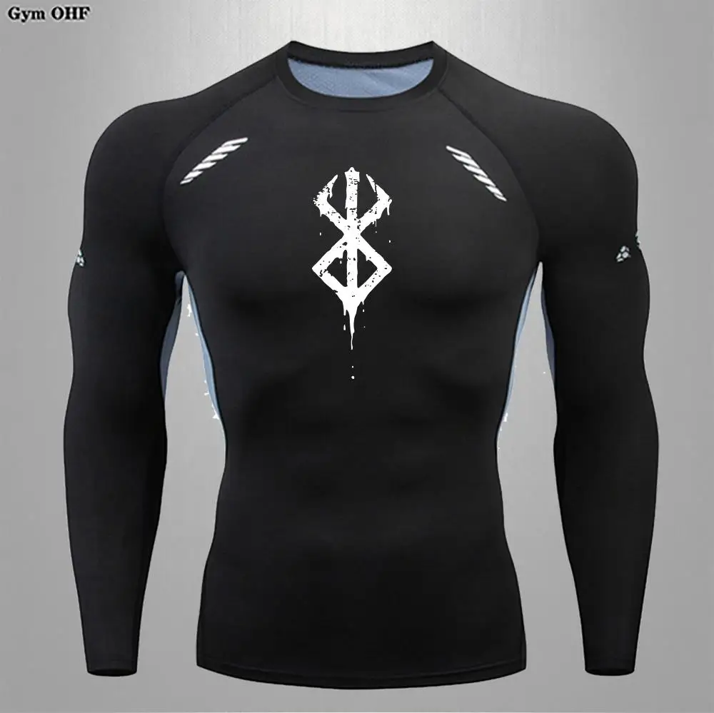 Berserk Anime Quick Dry Men's Compression T-Shirt - Summer Short Sleeve Sports Top