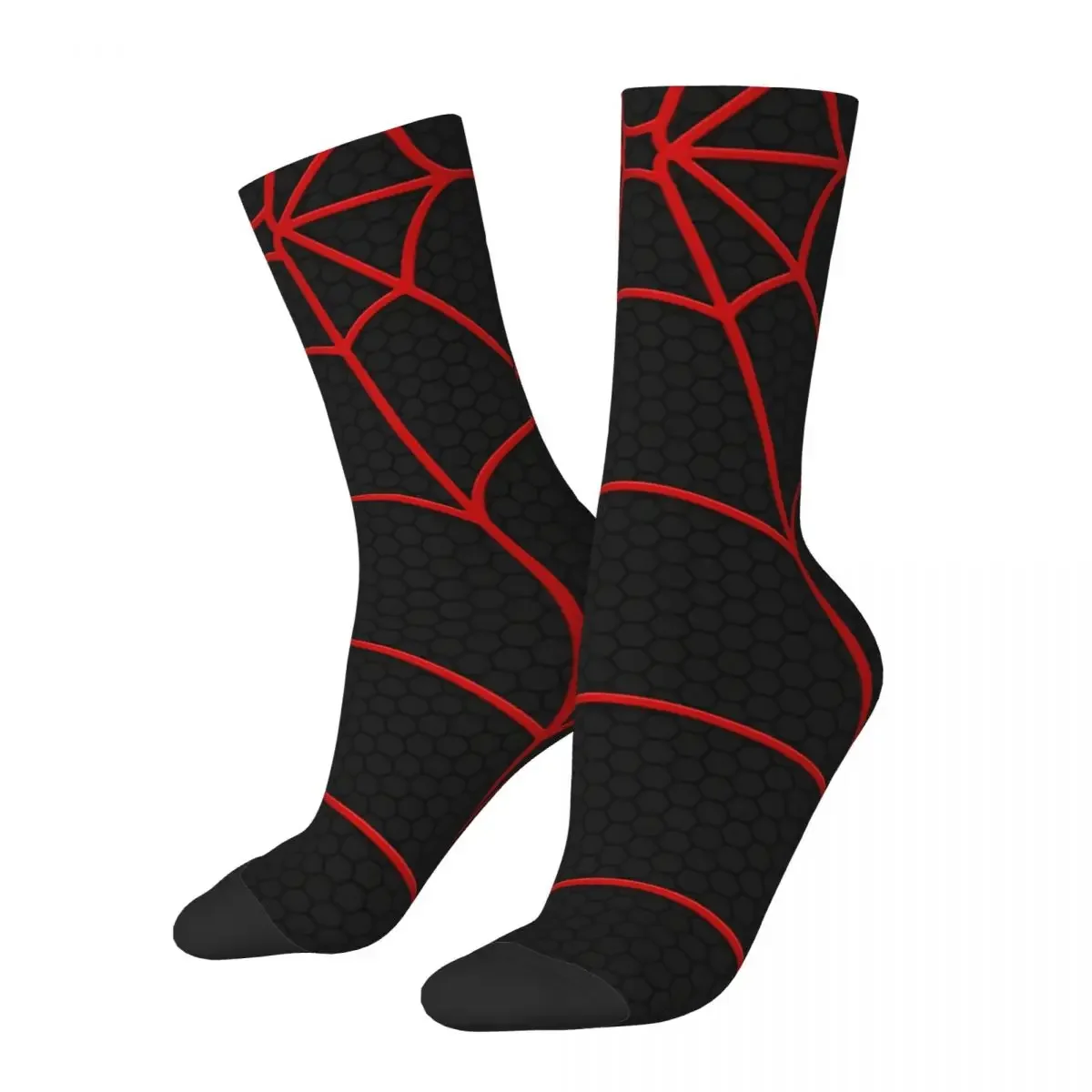 

Funny Crazy Sock for Men Miles Spider Hip Hop Vintage Superheroes Summer Socks Breathable Crew Sock Casual Gift