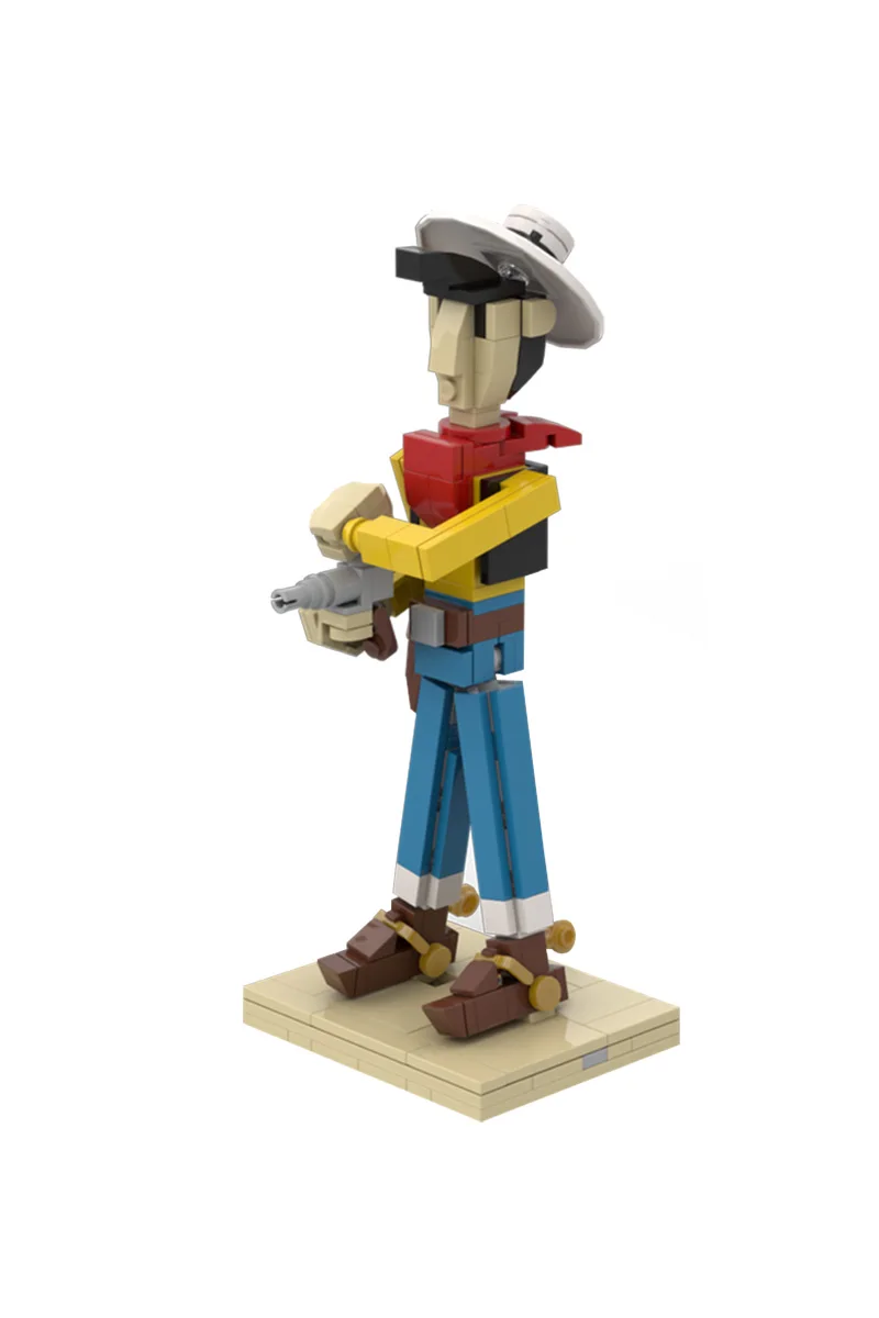 MOC Glück Luke Comic Bausteine Dalton Figur Wüste Kaktus Nette Rantanplan Jolly Jumper Tier Ziegel Spielzeug Kind Geschenk – Detail 5