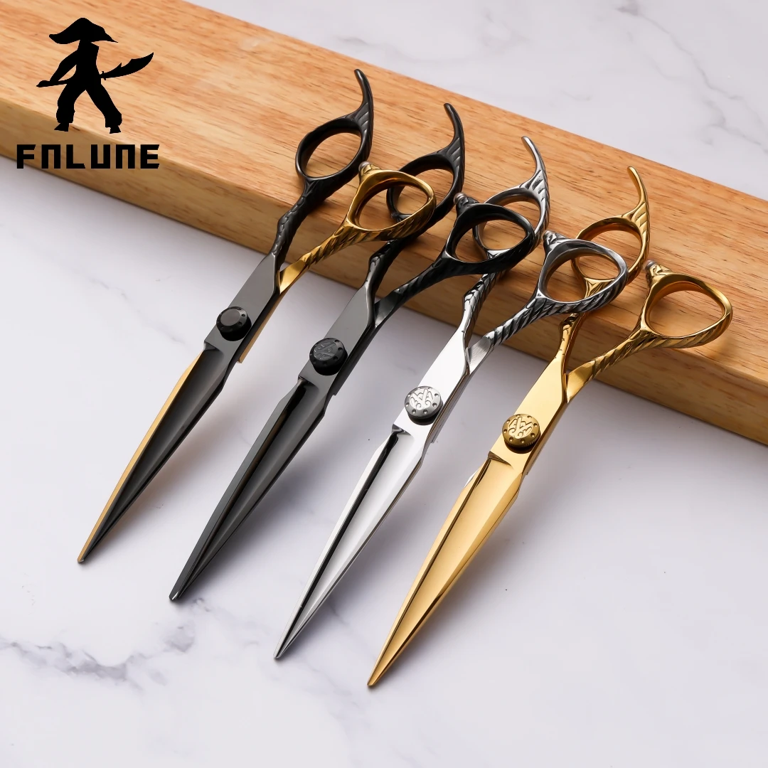 

FnLune 7.0 VG-10 Steel Professional Hair Salon Scissors Cut Barber Accessories Haircut Thinning Shear Hairdressing Tool Scissors