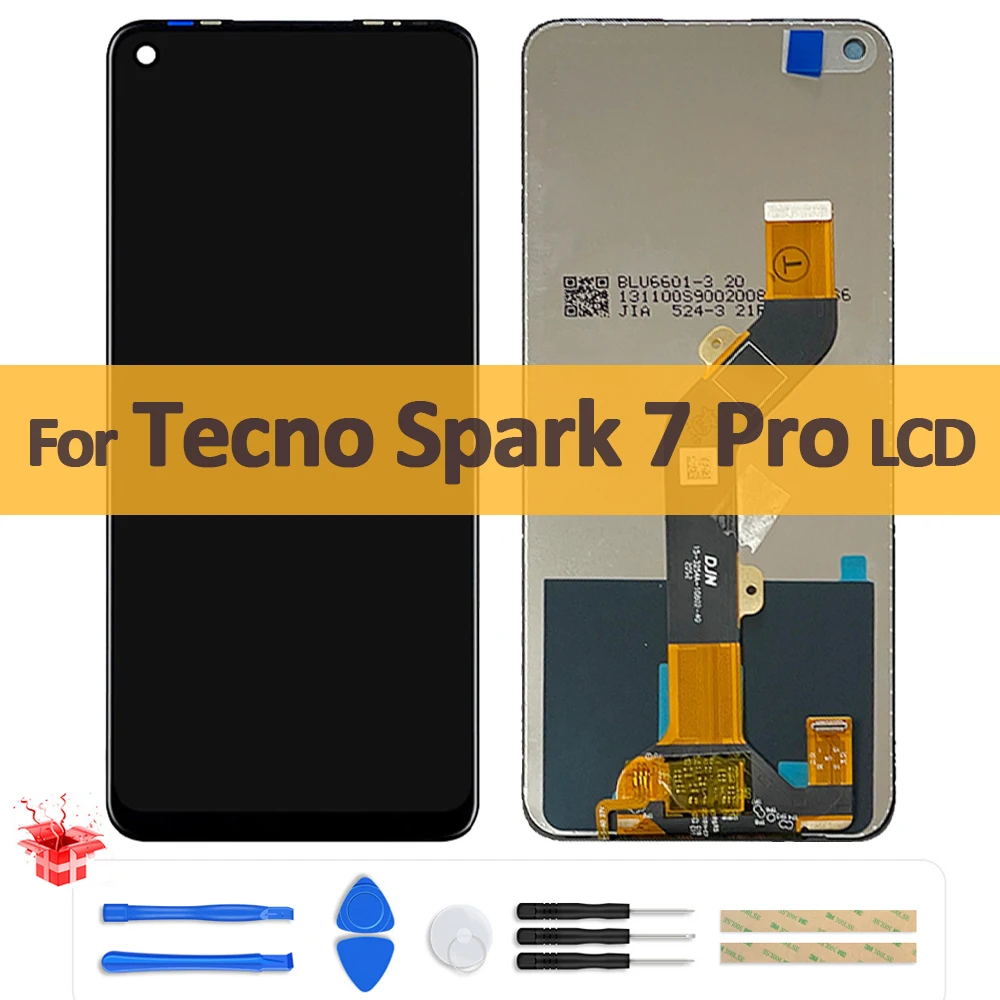 6.6" Original LCD For Tecno Spark 7 Pro LCD Display Touch Screen