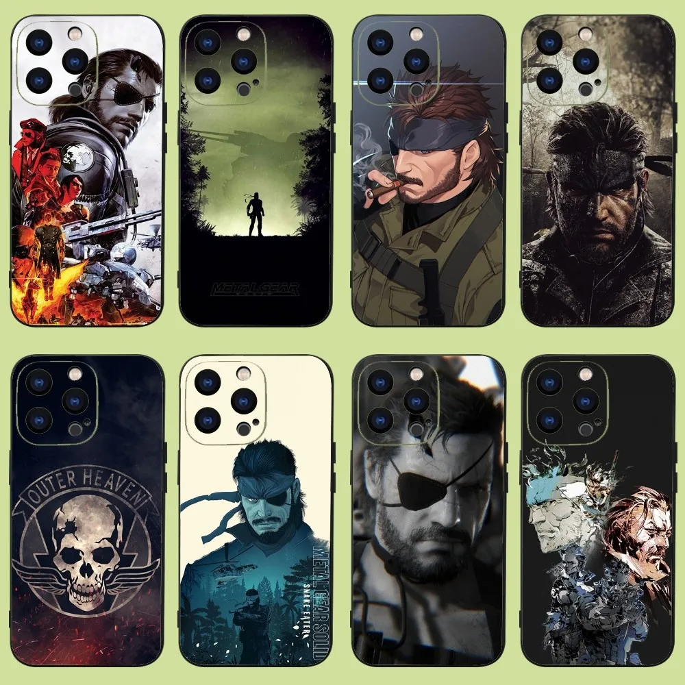 Custodia Per Telefono S-Solid Game M-Metal Gear Per Iphone 15,14,13,12,11 Plus,Pro,Max,Xr,Xs,X,7,8 Plus,Se,Mini Silicone Soft
