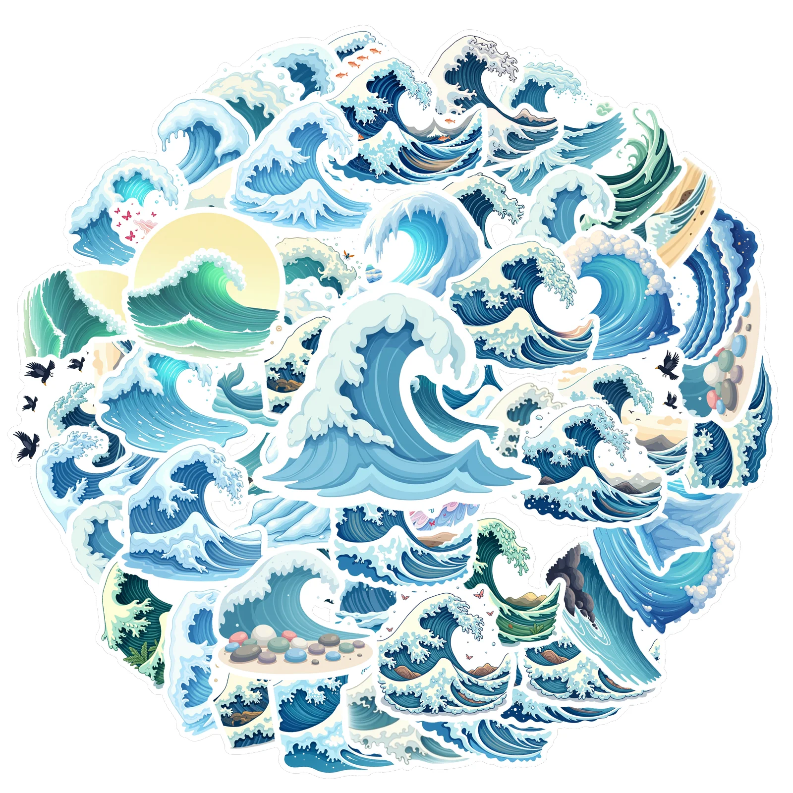 Dynamic Compositions Sticker 35pcs-200pcs Dynamic Stickers Vivid Stickers Stationery Stickers For ...