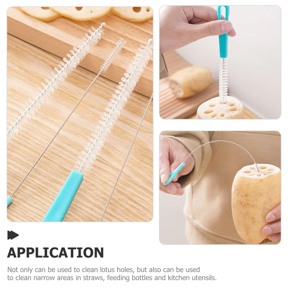 2 Pcs Straw Cleaner Cleaning Brush Kit Bottle Cake Portable Cleaners Long Plastic Tool Straws