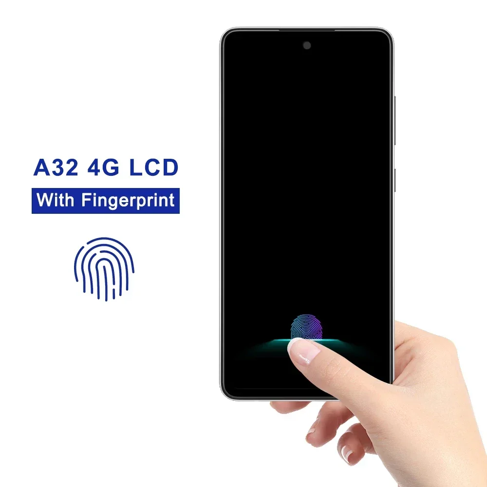 슈퍼 AMOLED LCD 디스플레이 프레임 터치 디지타이저 스크린, 삼성 갤럭시 A32 4G LCD, 삼성 A325 A325F SM-A325F DS, 6.4 인치