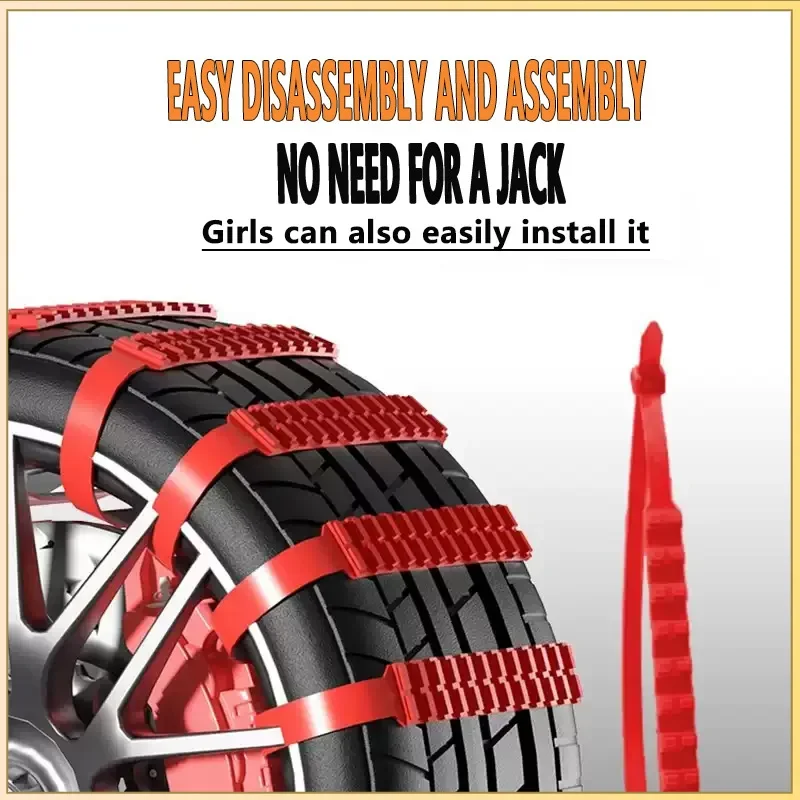 AIVC Anti-Skid Snow Chains: Universal Emergency Lock-Out Artifact for Cars, Motorcycles, and Wheels on Winter & Rough Terrains