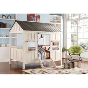 ACME Spring Cottage Full Bed in Weathered White & Washed Gray