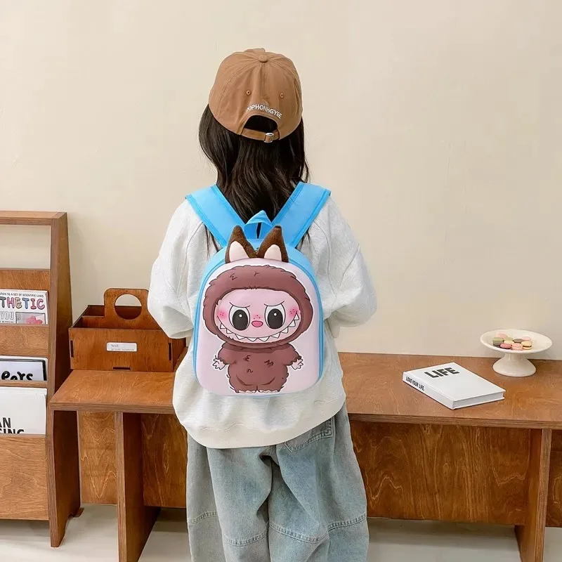 Labubu 11-Inch Hard Shell 3D Cartoon Schoolbag – Lightweight & Cute Backpack for Kindergarten & Young Pupils 3