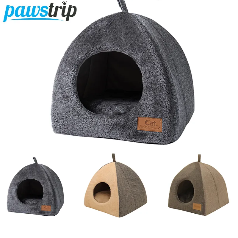 

Soft Cat Bed Warm Semi-Enclosed Cat House Kennel for Small Dogs Cats Deep Sleep Pet Basket Cozy Kitten Lounger Cat Accessories