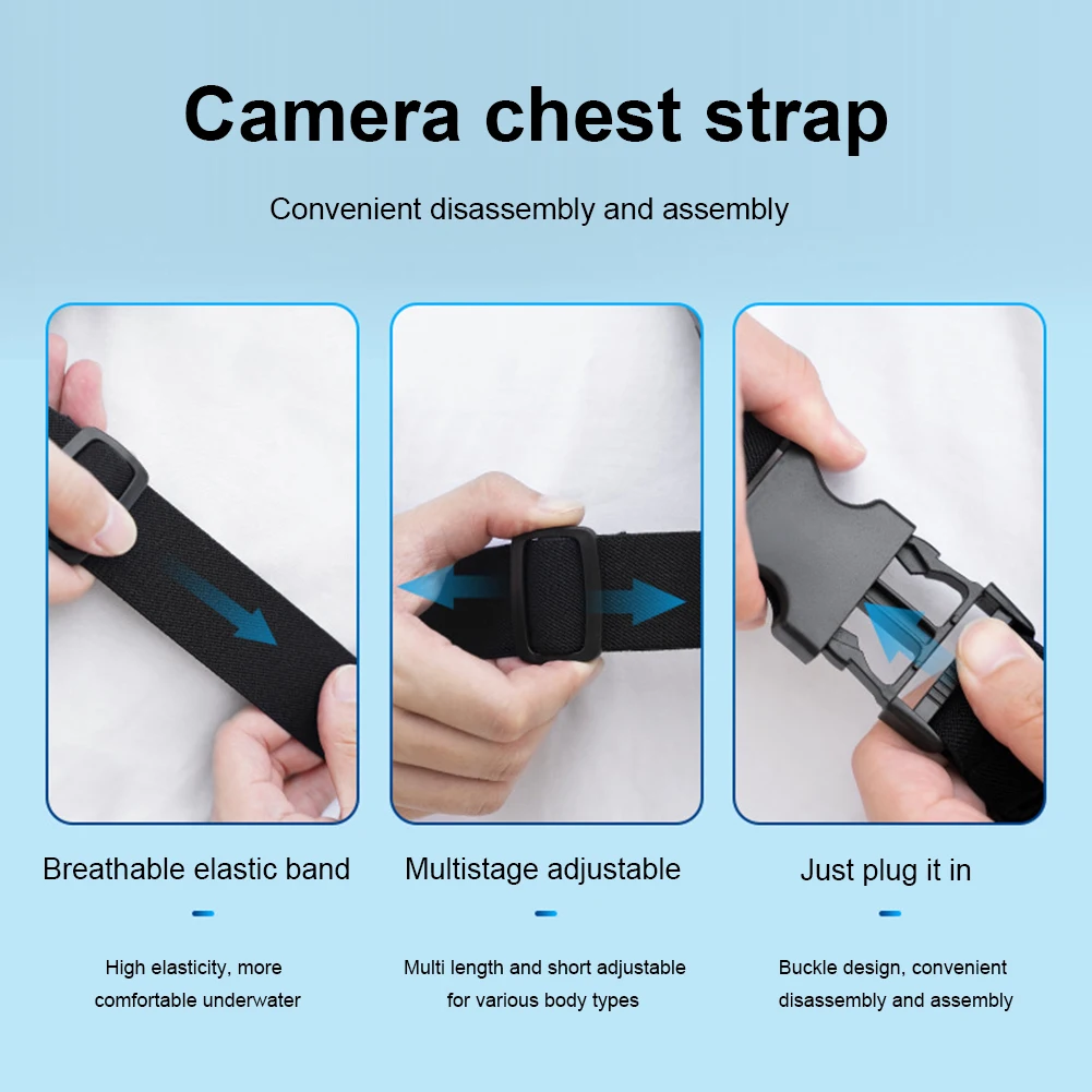 Harness Strap Holder Adjustable Mobile Phone Chest Strap Harness Mount Elastic Breathable With J-hook for DJI Osmo Action Camera