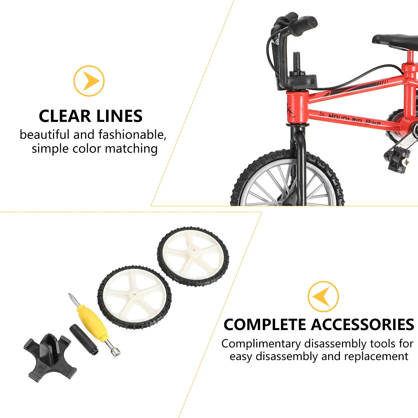 1 세트 손가락 자전거 데스크탑 게임 합금 자전거 간편한 조작 손가락 미니 Mtb 시뮬레이션 자전거 가족 재미 선물용