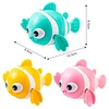 Bath Toys Cute Swimming Clown Fish Cartoon Animal Floating Wind Up Toys Shower Water Game Classic Clockwork Toys For Kids 2