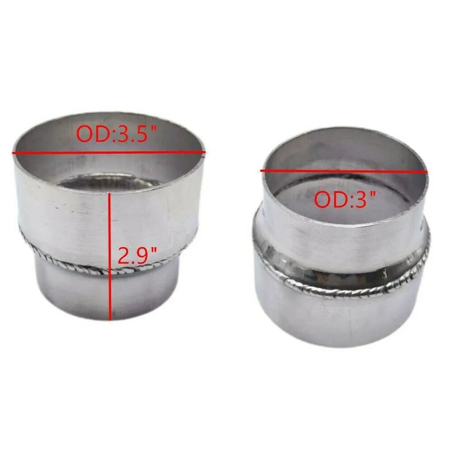 범용 알루미늄 자동차 감속기, 배기 팁 어댑터, 1 개, 3 OD-3.5 OD