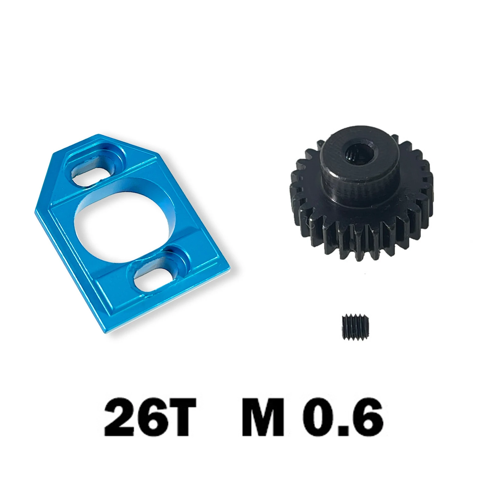 Siège moteur en métal + pignon 26T pour MJX HYPER GO 1/16 1/14 RC
