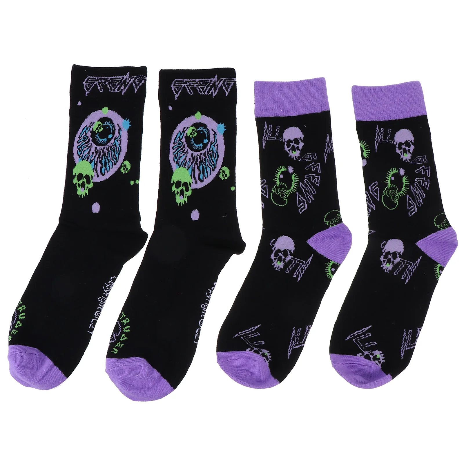 

2 Pairs Breathable Socks Halloween Party Outdoor Stockings (Assorted Color)