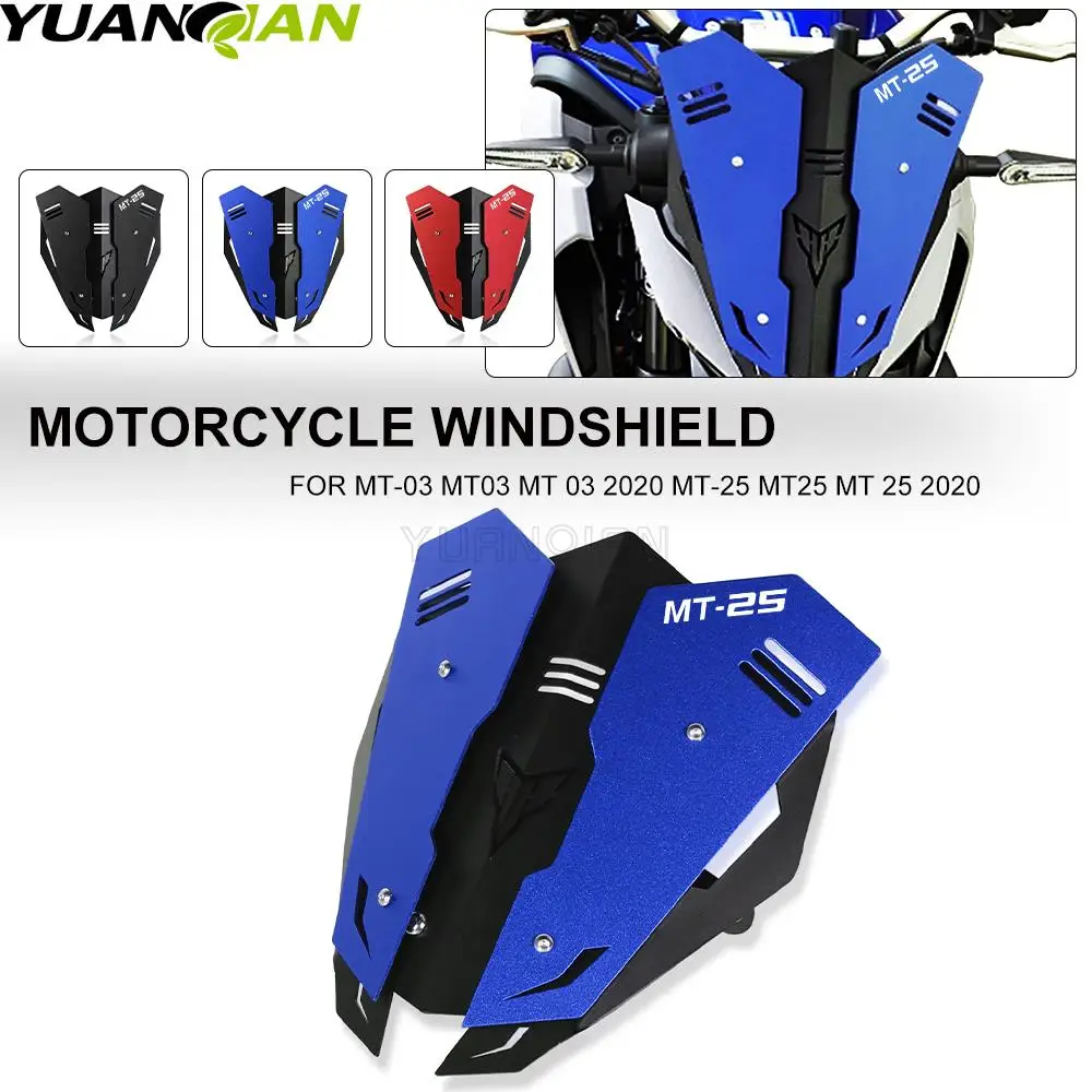 

Для Yamaha MT03 MT 03 MT-03 MT25 MT-25 2020 аксессуары для мотоциклов алюминиевое ветровое стекло ветровой экран дефлектор