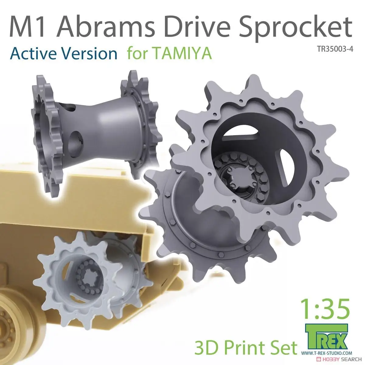 T-Rex 35003-4 1/35 M1 Abrams Sprocket Set A (Active Version) For Tamiya
