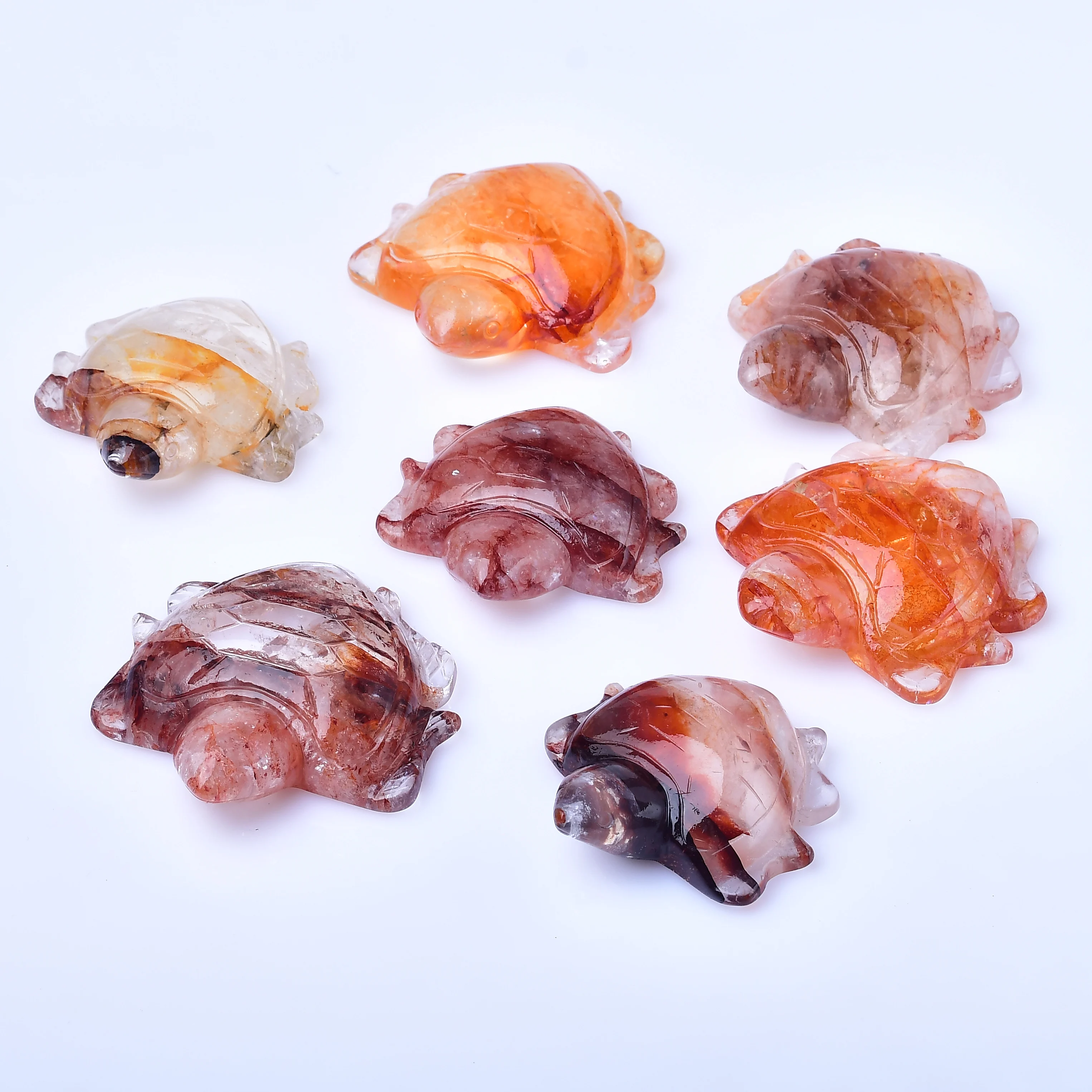 

Natural Crystal Tortoise Carving Clear Quartz Massage Polished Reiki Healing Exquisite Room Decor