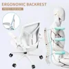Ergonomic Office Desk Chair, PU Leather Home Office Desk Chair, Mesh Mid-Back Computer, Offices Chairs 6