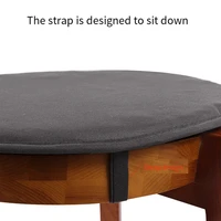Round Chair Seat Pads, 2 Pcs Circular Waterproof Chair Cushions For Indoor Outdoor Garden Dining Office Coffee Shop 1